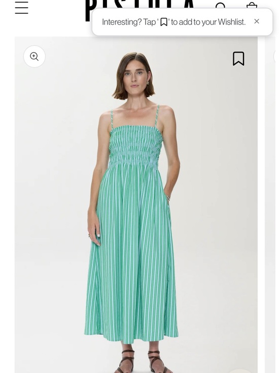 pistola Dresses & Skirts - pistola Mint Green Striped Smocked Midi Dress